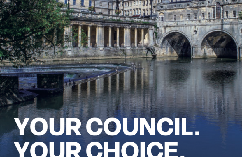 Cover of manifesto showing Pulteney Bridge in Bath