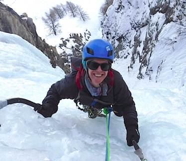 Annabel Tall climbing