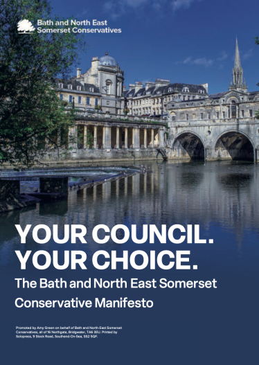 Cover of manifesto showing Pulteney Bridge in Bath